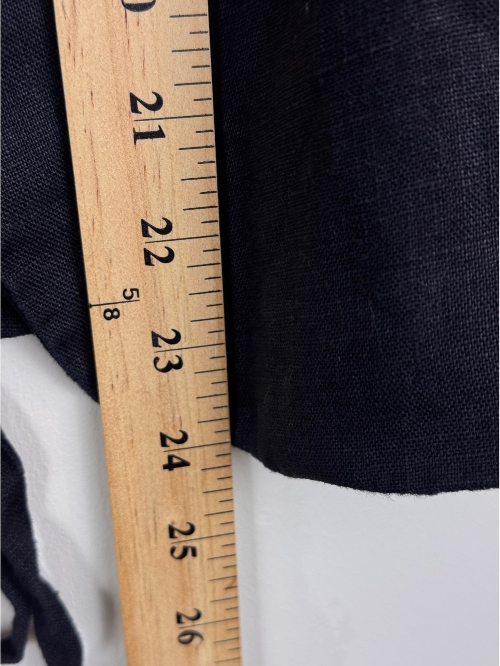Banana Republic 100% Linen Long Vest Black Size 6 Square Neck Tie Back Y2K - Picture 10 of 10